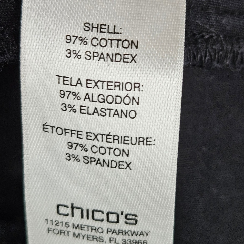 Chicos Fabulously Slimming Black Crop Pants Womens Size 0 S/4 - Picture 10 of 11